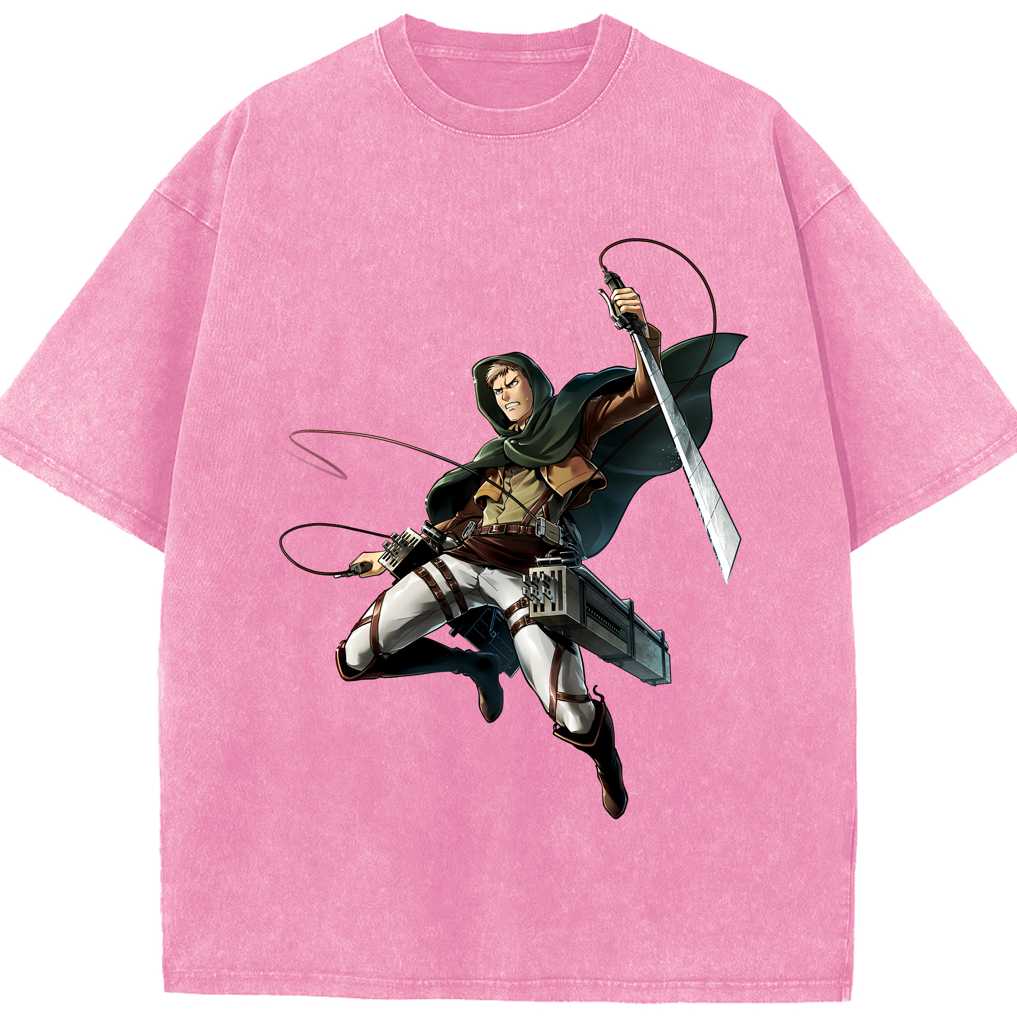 （画像用） 進撃の巨人 Attack on Titan 綿100% ヴィンテージ風 半袖Tシャツ（フロントプリント）